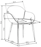 СТУЛ K 304, ТЕМНЫЙ ПЕПЕЛ / КОРИЧНЕВЫЙ / ЗОЛОТОЙ ХРОМ заказать