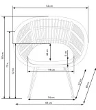 CHAIR K 456, NATURAL / GRAY order