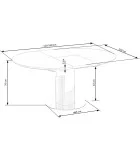 SLIDING TABLE MUSCAT, TABLETOP - GRAY MARBLE, LEGS - LIGHT GRAY / GOLD order