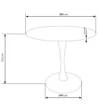 ROUND TABLE STING, TOP - NATURAL WOOD, LEG - WHITE order