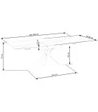 VIVALDI SLIDING TABLE, TABLE TOP - WHITE MARMUR, LEGS - WHITE order