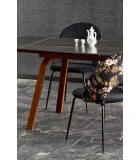 FOLDING TABLE LOZANO, BLACK MARMUR / WALNUT order