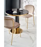 ROUND TABLE MOLINA, BLACK MARMUR / BLACK / GOLD order