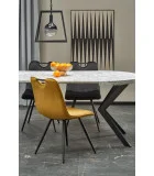 SLIDING TABLE PERONI, WHITE MARBLE - BLACK order