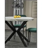 SLIDING TABLE PERONI, WHITE MARBLE - BLACK order