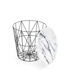 COFFEE TABLE HARISSA B, TOP - WHITE MARBLE, FRAME - BLACK order