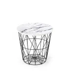 COFFEE TABLE HARISSA B, TOP - WHITE MARBLE, FRAME - BLACK order