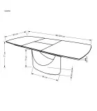 SLIDING TABLE OSMAN, WHITE MARMUR / BLACK order