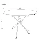 ROUND TABLE RAYMOND 2, TOP - WHITE MARBLE, LEGS - GOLD order