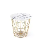 COFFEE TABLE HARISSA G, TOP - WHITE MARBLE, FRAME - GOLD order