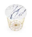 COFFEE TABLE HARISSA G, TOP - WHITE MARBLE, FRAME - GOLD order