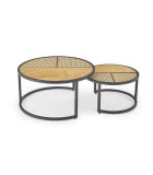 GARMINA COFFEE TABLES, SET OF 2 PCS. GOLDEN / BLACK OAK order