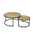 GARMINA COFFEE TABLES, SET OF 2 PCS. GOLDEN / BLACK OAK order