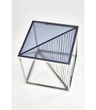 COFFEE TABLE INFINITY KWADRAT, FRAME - SILVER, GLASS - SMOKE order