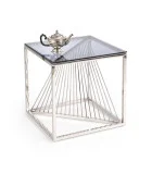 COFFEE TABLE INFINITY KWADRAT, FRAME - SILVER, GLASS - SMOKE order