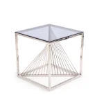 COFFEE TABLE INFINITY KWADRAT, FRAME - SILVER, GLASS - SMOKE order