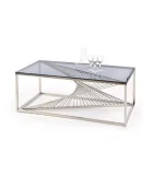 INFINITY COFFEE TABLE, FRAME - SILVER, GLASS - SMOKE order