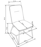 СТУЛ K 390, КРЕМОВЫЙ / ТЕМНО-СЕРЫЙ / ЗОЛОТОЙ заказать