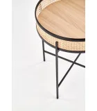 LANIPA COFFEE TABLE, BLACK / NATURAL RATTAN order