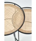 MANADO COFFEE TABLES, SET OF 2 PCS. BLACK / NATURAL order