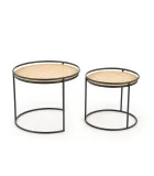 MANADO COFFEE TABLES, SET OF 2 PCS. BLACK / NATURAL order