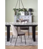 SLIDING TABLE MARLEY, TOP - WHITE MARMUR / GRAY, LEGS - BLACK order