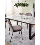 SLIDING TABLE MARLEY, TOP - WHITE MARMUR / GRAY, LEGS - BLACK order