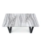 SLIDING TABLE MARLEY, TOP - WHITE MARMUR / GRAY, LEGS - BLACK order