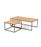 COFFEE TABLES ALASKA, SET OF 2 PCS. GOLDEN / BLACK OAK order