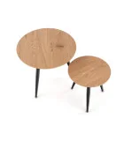 MENTONA 2 COFFEE TABLES, SET OF 2 PCS. GOLDEN OAK / BLACK order