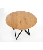 ROUND TABLE MOZAMBIK, TOP - GOLDEN OAK, LEGS - BLACK order