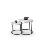 OREO COFFEE TABLES, SET OF 2 PCS. WHITE MARBLE / BLACK order