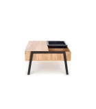 PODIUM COFFEE TABLE, NATURAL WOOD, BLACK LEGS order