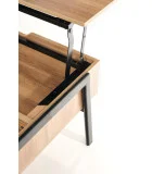 PODIUM COFFEE TABLE, NATURAL WOOD, BLACK LEGS order