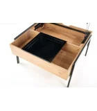 PODIUM COFFEE TABLE, NATURAL WOOD, BLACK LEGS order