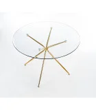 ROUND TABLE RONDO, TOP - TRANSPARENT, LEGS - GOLD order