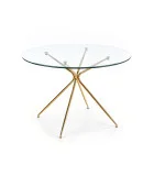 ROUND TABLE RONDO, TOP - TRANSPARENT, LEGS - GOLD order