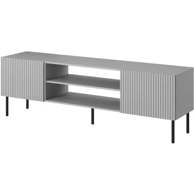 ASENSIO RTV-1 TV STAND, LIGHT GREY / BLACK