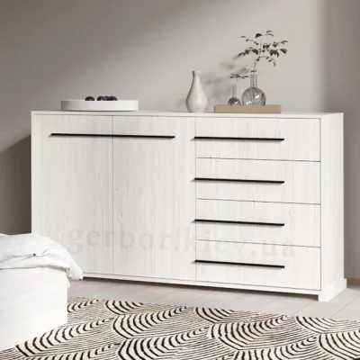 Chest of drawers STEMMA KOM2D4S, white