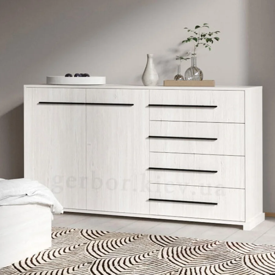 Chest of drawers STEMMA KOM2D4S, white order