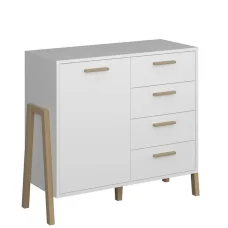 Chest of drawers BELLE KOM 1D4S ВМВ, white