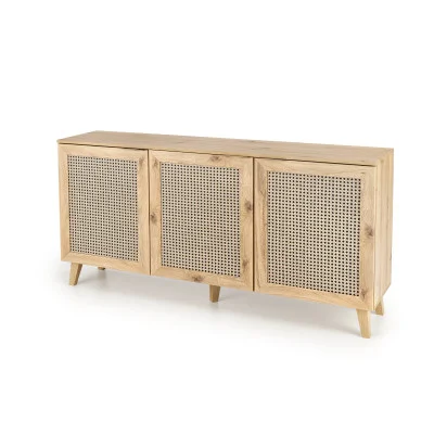 BORNEO KM-1 CHEST, ARTISAN OAK / BLACK