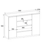 Комод 1392х376х950 мм Брайт ДСП замовити