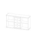 Chest of drawers 1800 2D / 4SH Oregon order