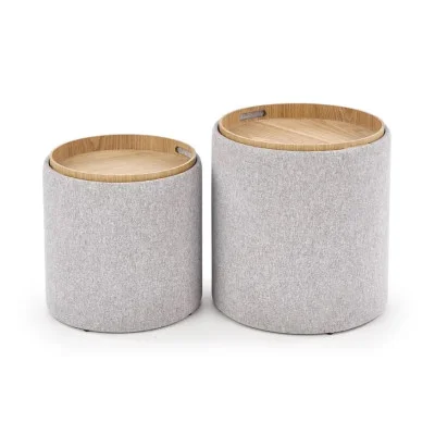 Poufs AVIKO light gray