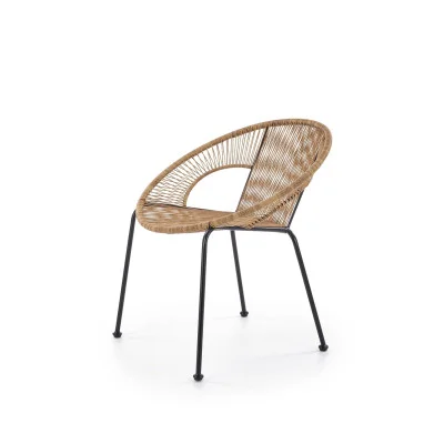 BARI CHAIR, NATURAL RATTAN / BLACK