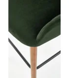 CHAIR H 93, WALNUT / DARK GREEN order