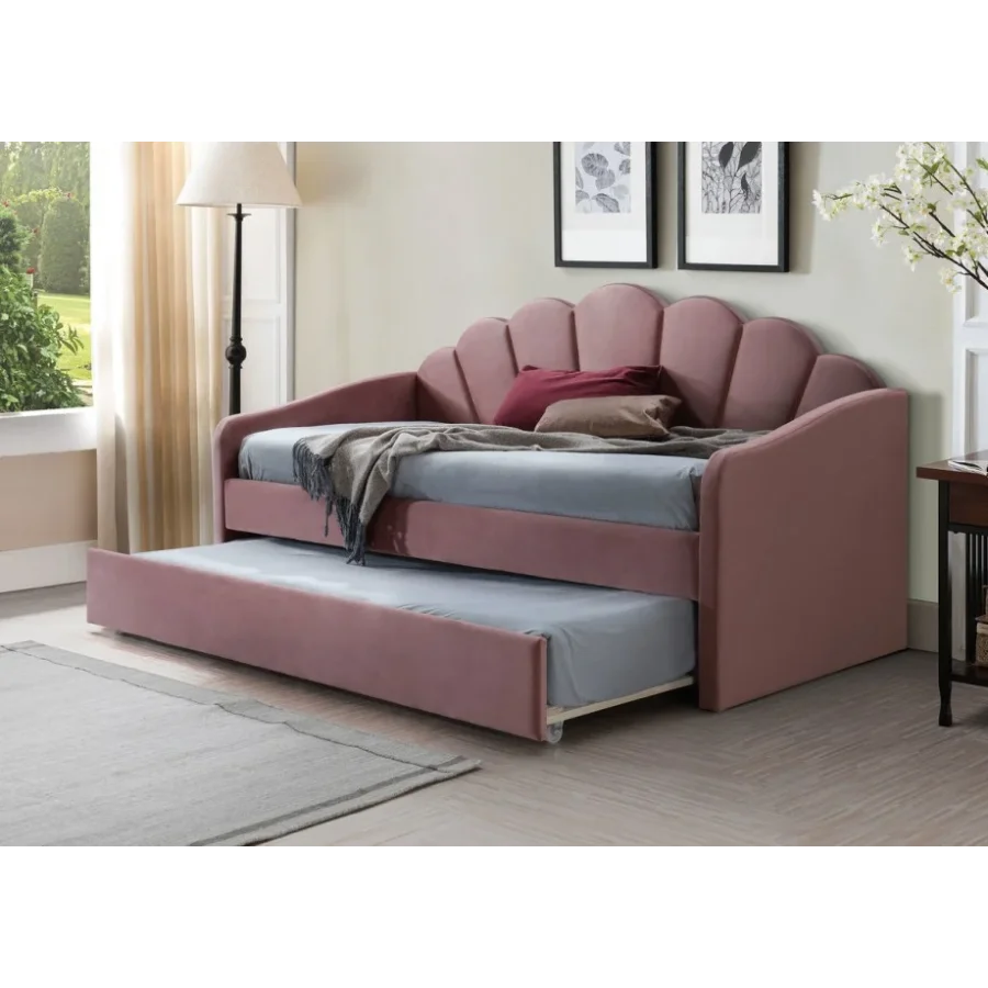 Кровать BELLA VELVET 90х200, античный розовый заказать