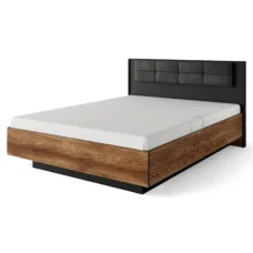 Bed Milton 160, chestnut / anthracite