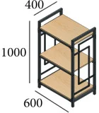 Стеллаж 3 полки Квадро заказать